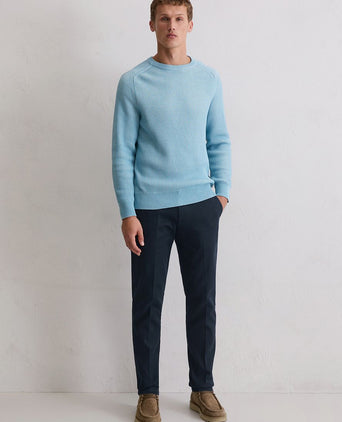 Pullover structured bi-colour blauw