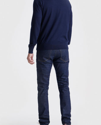 The john pullover merino donkerblauw