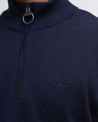 halve rits trui donkerblauw