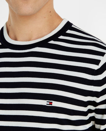 Trui streep donkerblauw