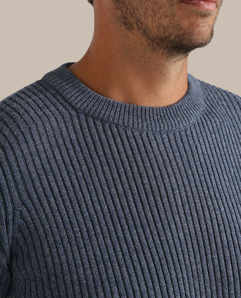 Mou trui melange blauw