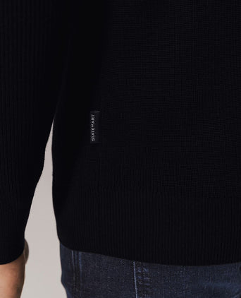 State of Art halve rits trui donkerblauw | Regular-fit