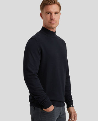 Trui knitted donkerblauw