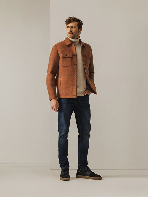 State of Art overshirt wolblend brique | Regular-fit