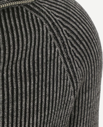 Vest rib wol mix grijs