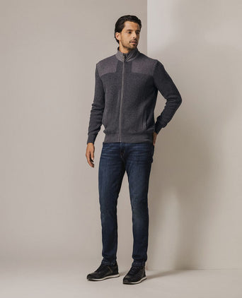 State of Art vest structure contrast antraciet | Regular-fit