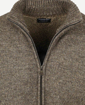 Steppin' Out vest melange groen bruin | Regular-fit