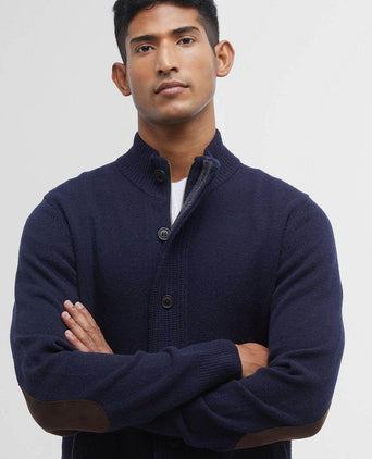Barbour cardigan patch donkerblauw | Regular-fit