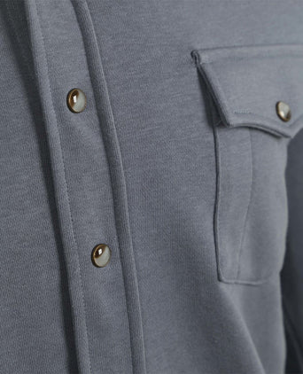 Overshirt western jersey blauw