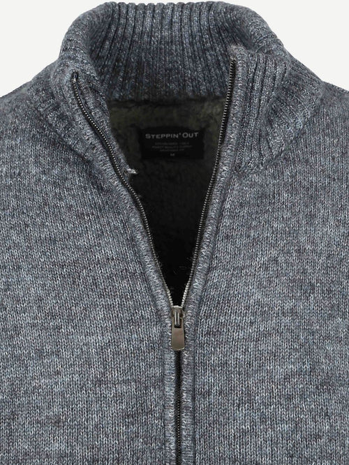 Vest melange blauw grijs
