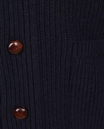 Vest shawl hartland donkerblauw