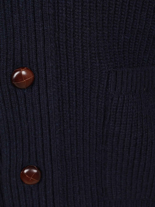 Vest shawl hartland donkerblauw