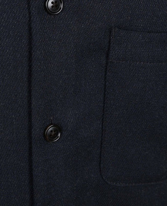 Overshirt wool mouliné donkerblauw