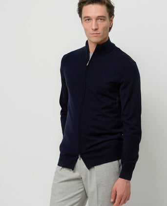 Profuomo vest merinowol donkerblauw