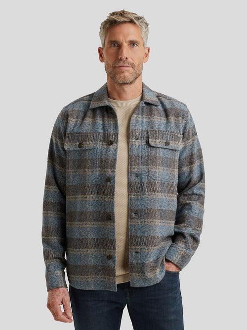 Overshirt ruiten blauw