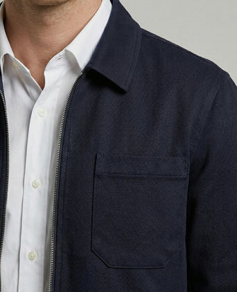 Overshirt piqué donkerblauw