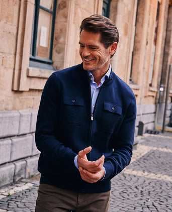 Cardigan canes donkerblauw