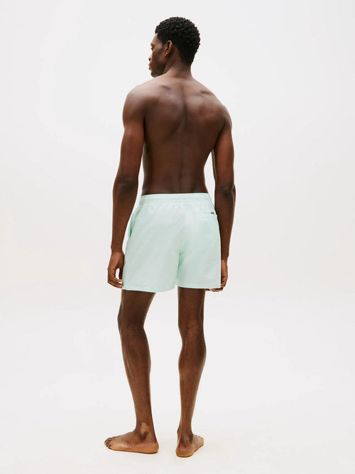 Zwembroek drawstring seersucker aqua
