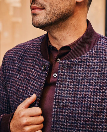 Bomberjack pepita bordeaux