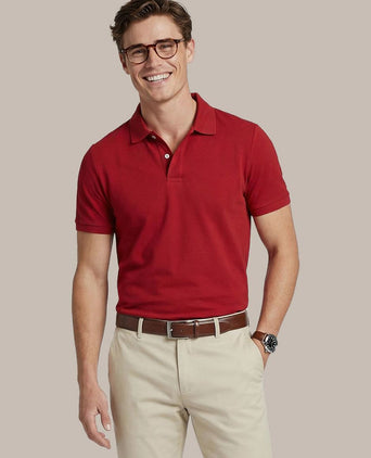 Polo piqué bordeaux