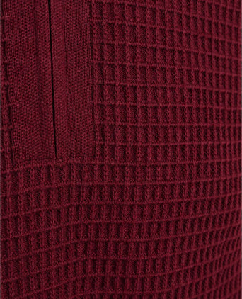 halve rits poloshirt knitted structure burgundy