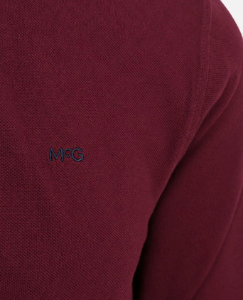 Longsleeve classic poloshirt burgundy