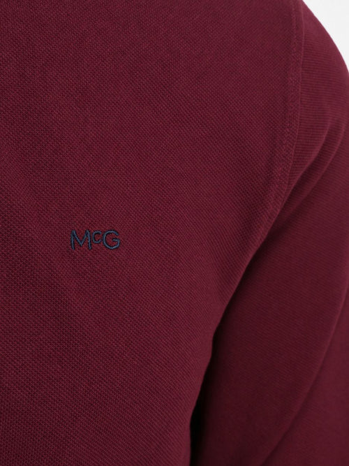 Longsleeve classic poloshirt burgundy