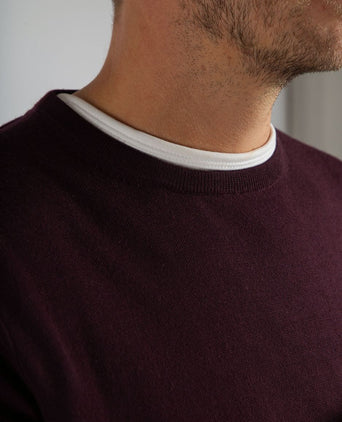 Merino pullover bordeaux