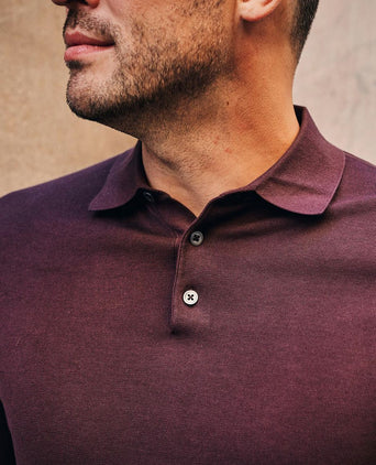 Compact cotton poloshirt bordeaux