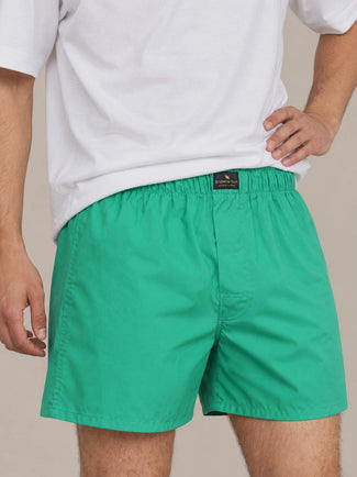 Boxershort racing green poplin Boxershort racing green poplin