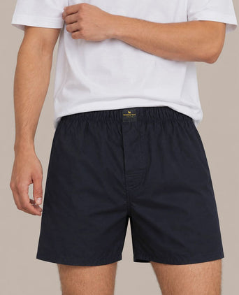 Boxer donkerblauw poplin