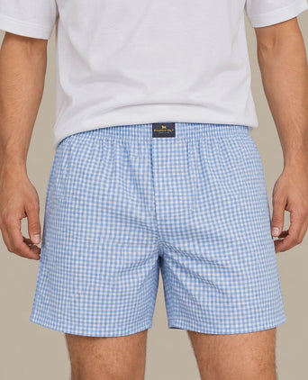 Boxer vichy blauw