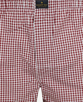 Boxershort vichy rood
