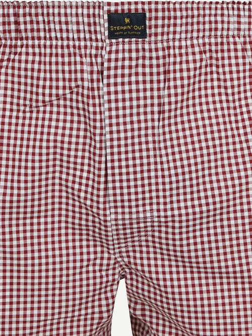 Boxershort vichy rood
