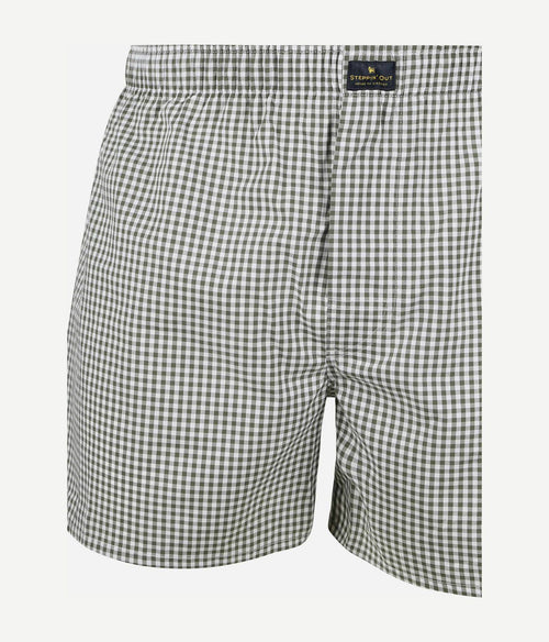Steppin' Out boxer vichy groen