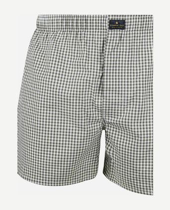 Boxer vichy groen
