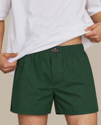 Poplin boxershort racing donkergroen