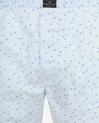 Boxershort bloem blauw