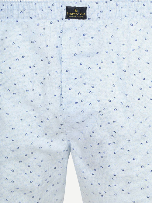 Boxershort bloem blauw