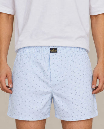 Boxershort bloem blauw