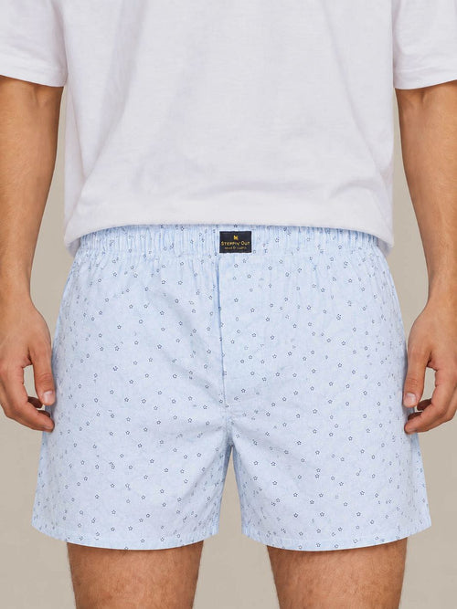 Boxershort bloem blauw