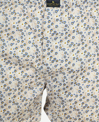Boxershort bloem grijs