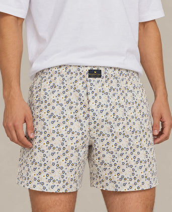 Boxershort bloem grijs