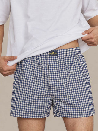 Boxershort vichy donkerblauw Boxershort vichy donkerblauw