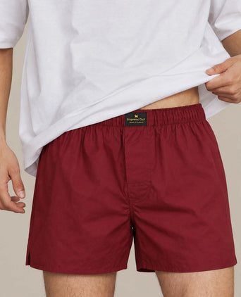 Boxershort poplin rood