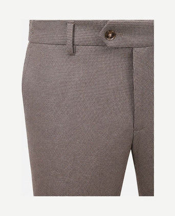 Aiden pantalon houndstooth tabacco