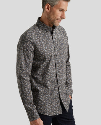 Overhemd print bruin
