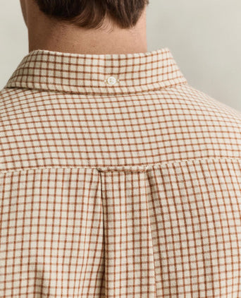 Overhemd flanel ruit caramel