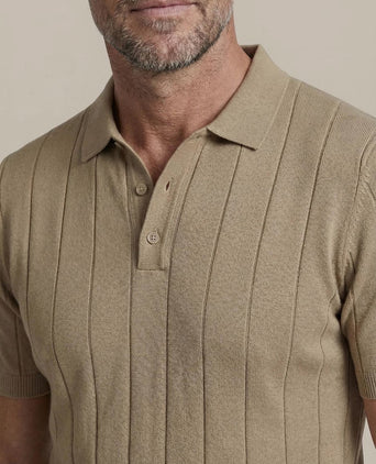 Respect polo drop needle taupe