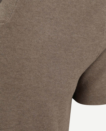 Poloshirt riva luxury structure taupe